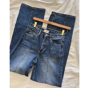 Driftwood High Rise Wide Leg Pin Tuck Jeans